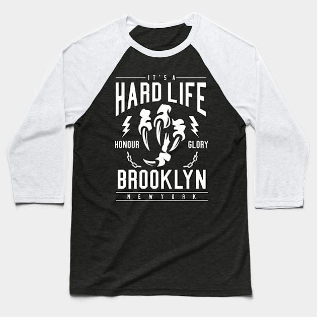 Brooklyn hardcore Baseball T-Shirt by Superfunky